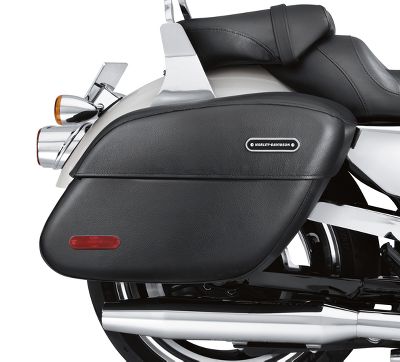 Rigid Leather Locking Saddlebags