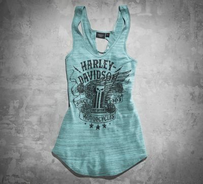 Wing & Roses Knotted-Back Tank