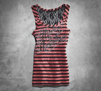 Striped Lace Tank Top