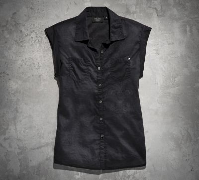 Skull & Roses Sleeveless Shirt