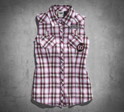 Speed Kat Plaid Sleeveless Shirt