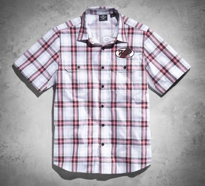 Sport Plaid Short-Sleeve Perform...