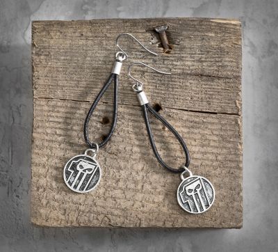 #1 Skull Leather Earrings