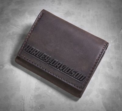 Embossed Graphic Tri-Fold Wallet