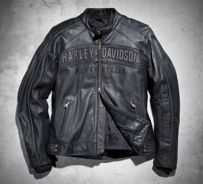 Reflective Perforated Leather Ja...