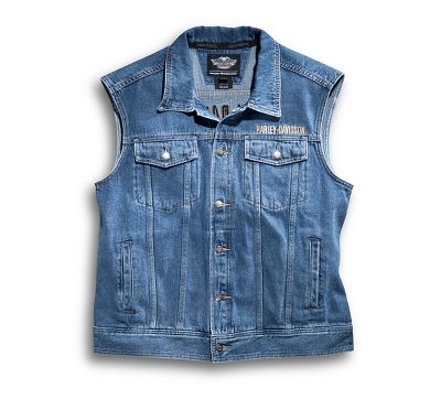 Bar & Shield Denim Vest