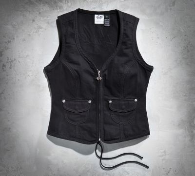 Embellished Denim Vest