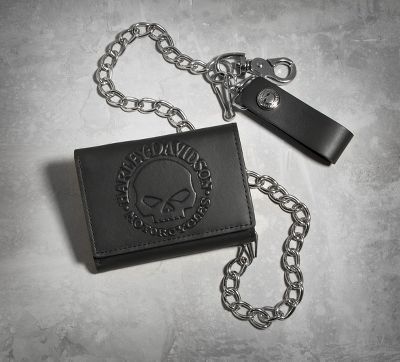 Skull Tri-Fold Biker Wallet