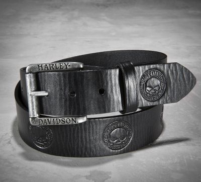 Embossed Skull Belt