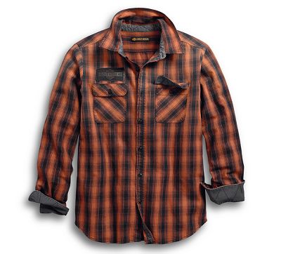 harley davidson hooded flannel shirt jacket